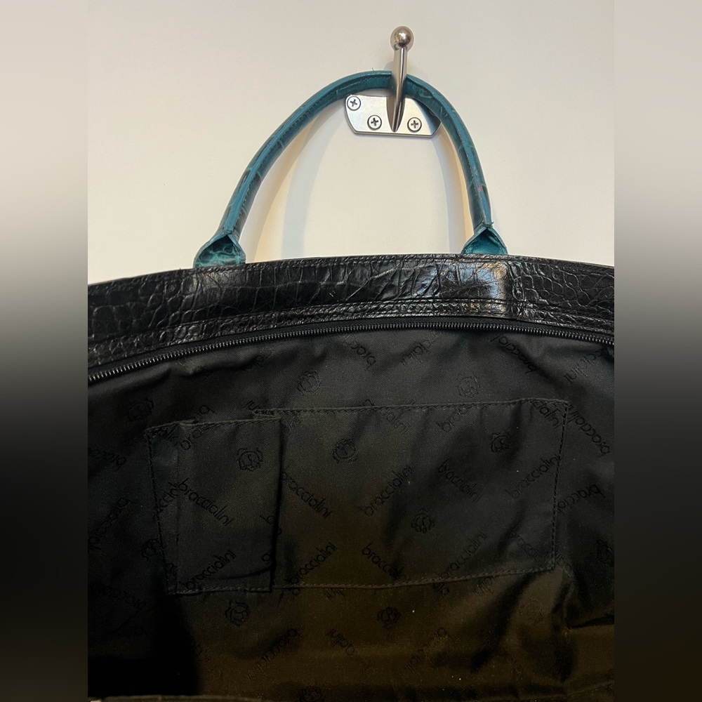 Braccialini Leather Patchwork Embellished Tote Ba… - image 10